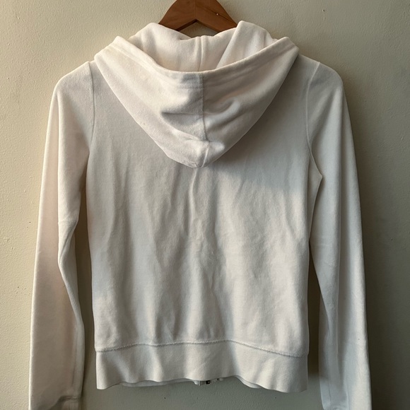 VINTAGE white juicy couture velour zip up - Picture 3 of 3